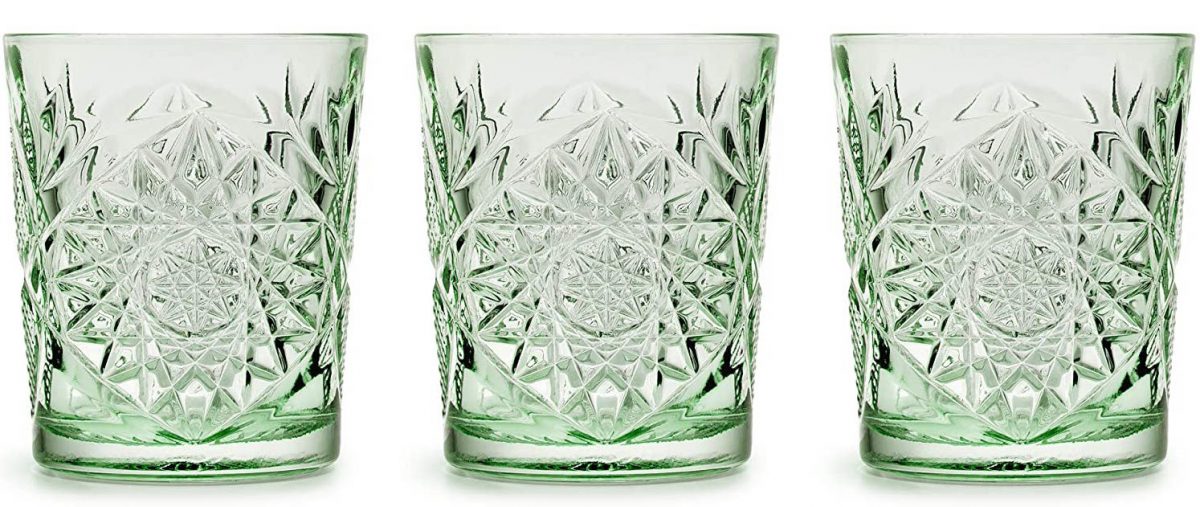 Vasos cristal - de cristal tallados de diferentes colores