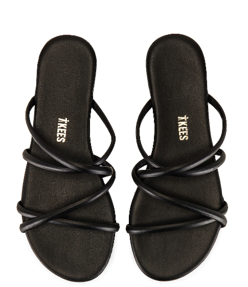sandalias negras de tiras finas sloan - FORMENTERAGUAMARINA